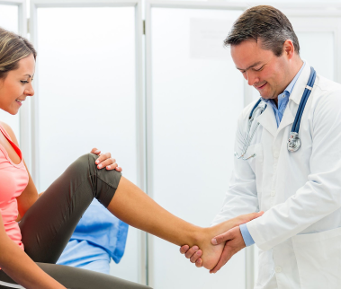 Doctor examining patient